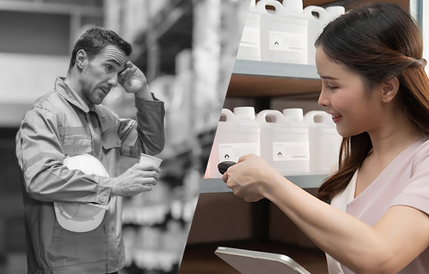 传统仓库进出管理与rfid仓库进出管理对比图